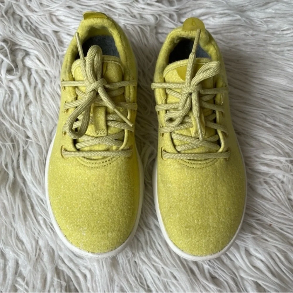 Allbirds | Elephant Grass Yellow Wool Runners Lace Up Low Top Sneakers s…